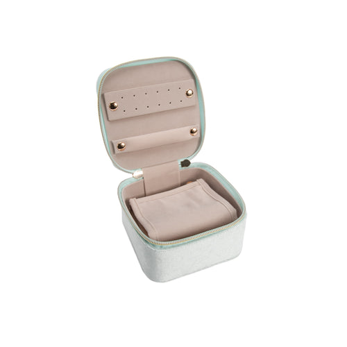 Travel Jewelry Case With Pouch: Sage