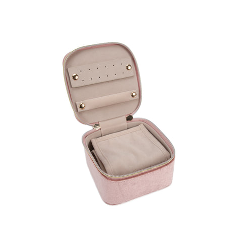 Travel Jewelry Case with Pouch: Rose