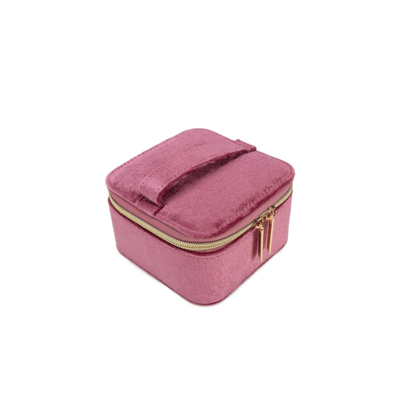 Travel Jewelry Case With Pouch: Berry