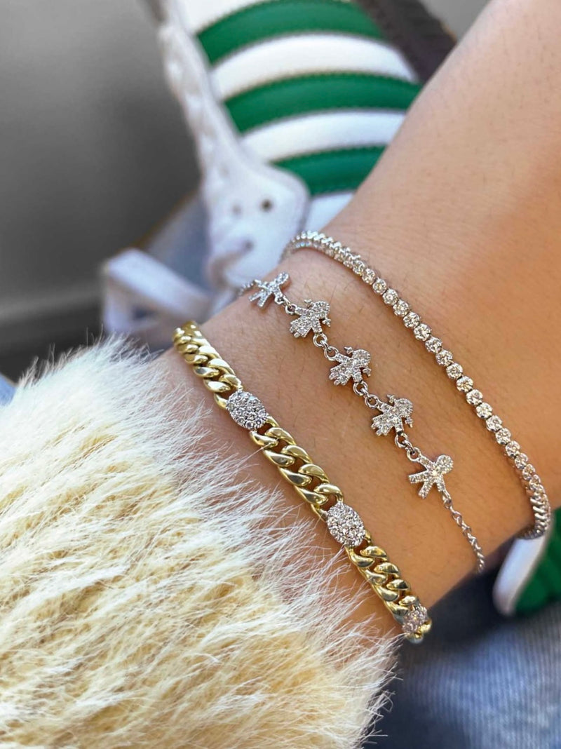 Customizable Diamond Children s Bracelet Meira T Boutique
