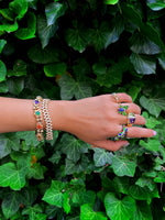 Heavy Yellow gold Rainbow Charm Bracelet