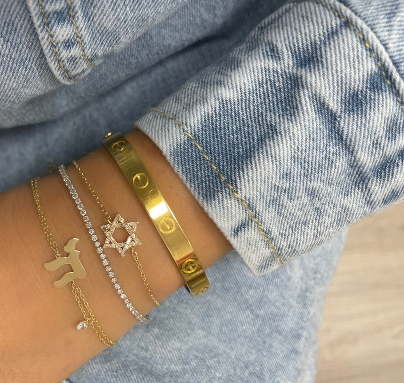 Gold Plated Chai Bracelet