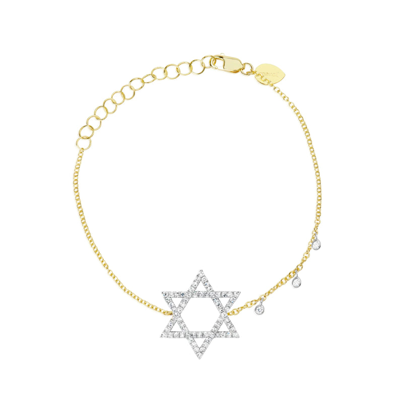 Diamond Star of David Bracelet