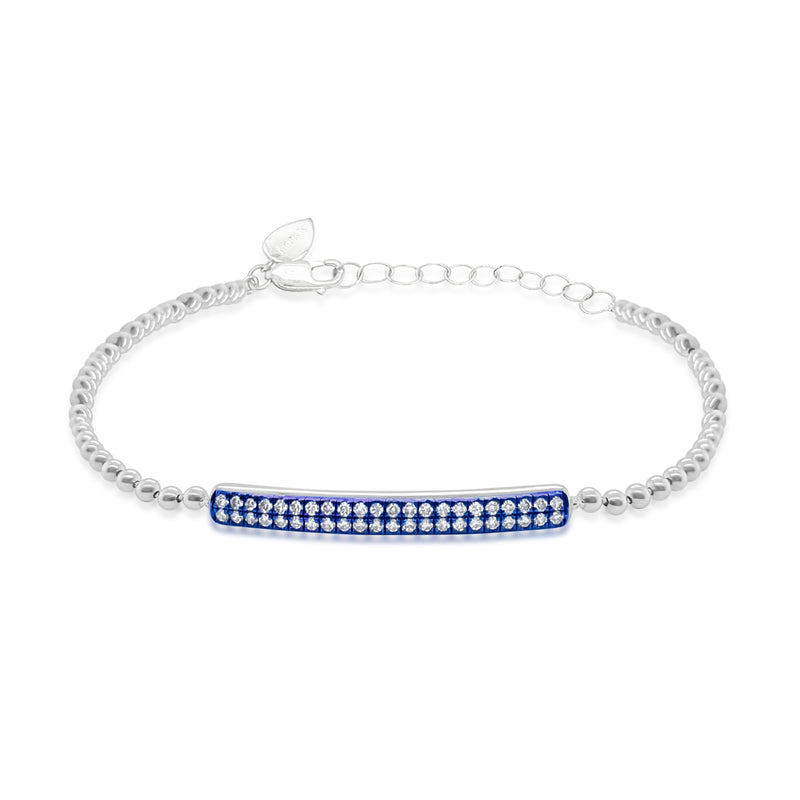 Galactic Blue Diamond Bar Bracelet