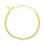 Textured Chain Diamond Bracelet