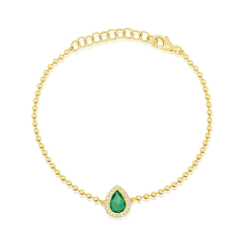 Yellow Gold Emerald Bracelet -Online Exclusive