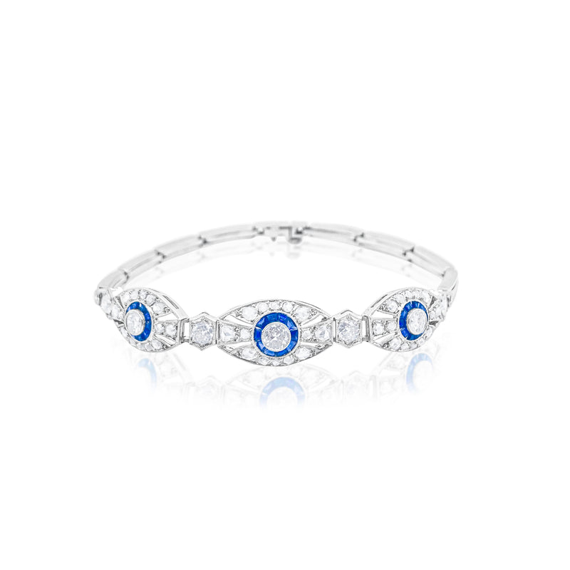 18k white Gold Antique Bracelet Circa 1920