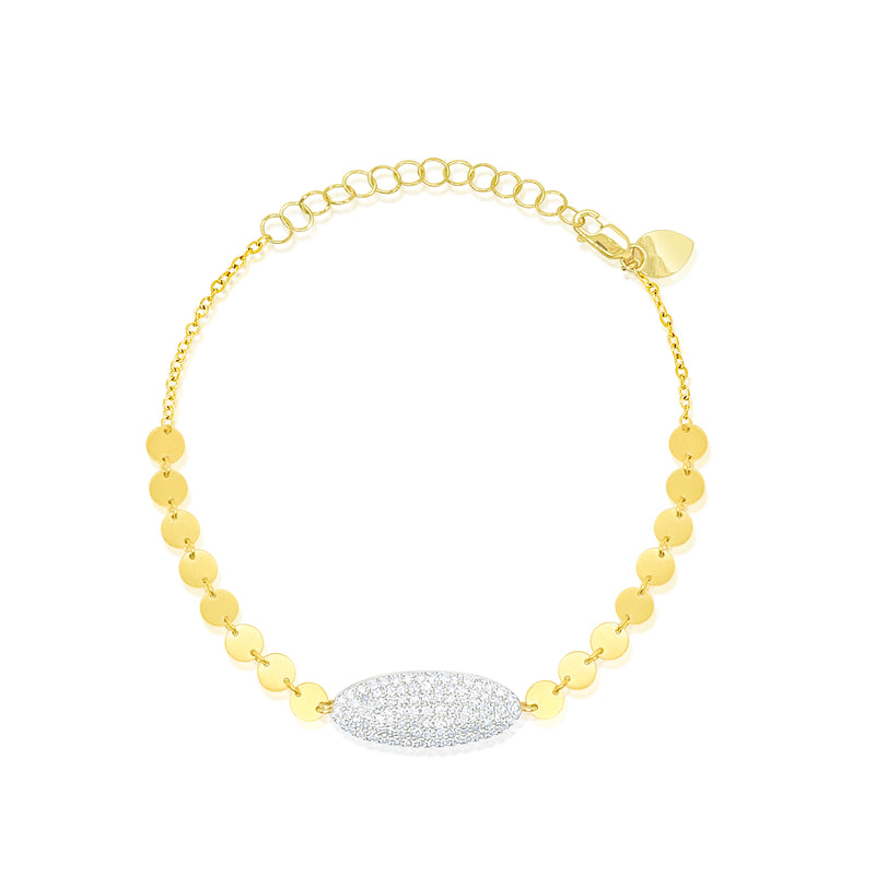 14kt Yellow Gold Meira T Diamond Bracelet