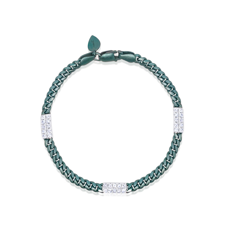 Indigo Silver and Diamond Bracelet