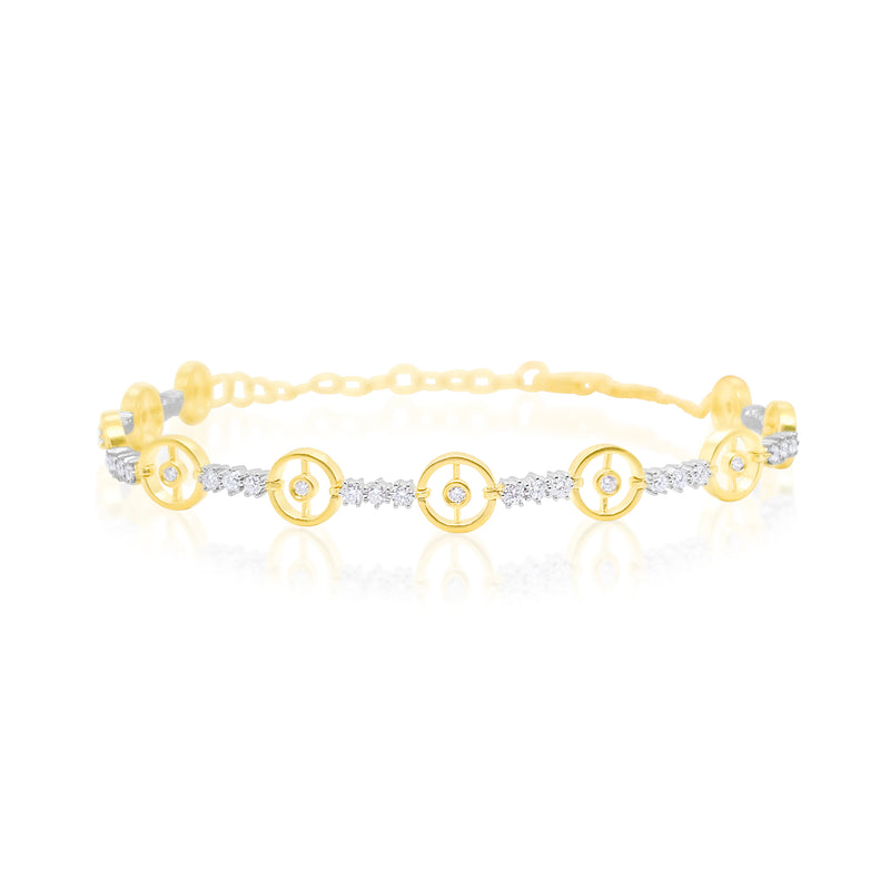 14kt Yellow Gold Meira T Diamond Bracelet