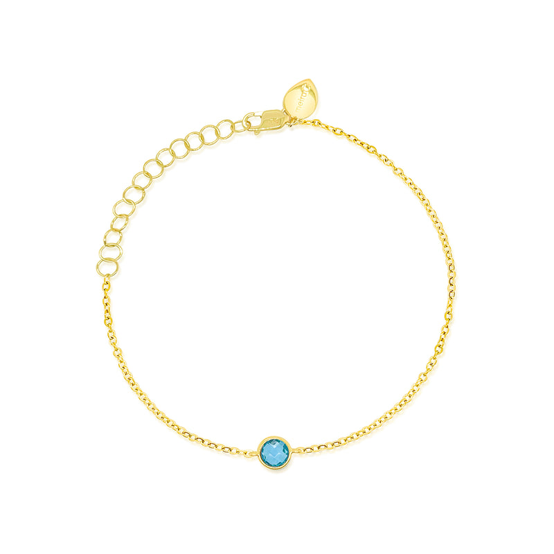 14kt Yellow Gold Meira T Blue Topaz Bracelet