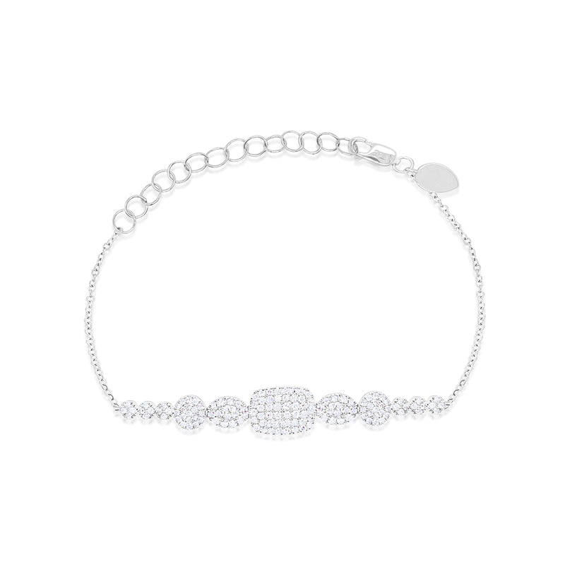 14kt White Gold Multi Charm Bracelet