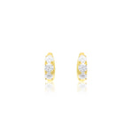 Yellow Gold and Diamond Huggies