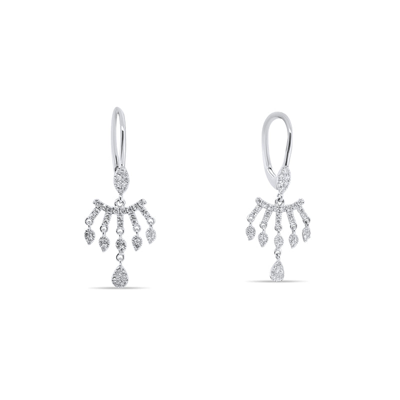 Diamond Chandelier Earrings .34 ct
