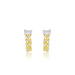 Yellow Gold Diamond Chain Studs