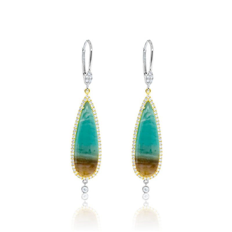 Opal Slab Drop Earrings