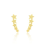 Yellow Gold Shooting Stars Stud