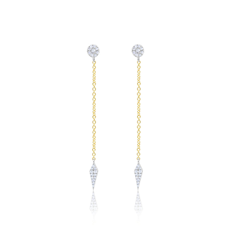 Yellow Gold and Diamond Drop Earring