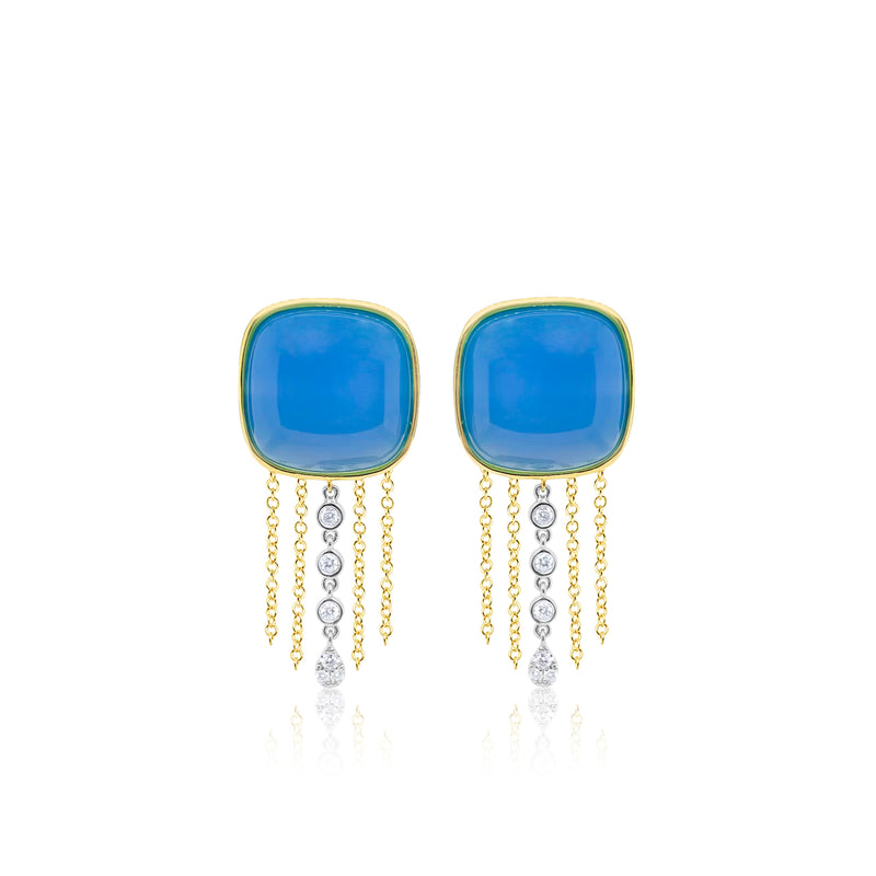 Calcedony Fringe Earrings