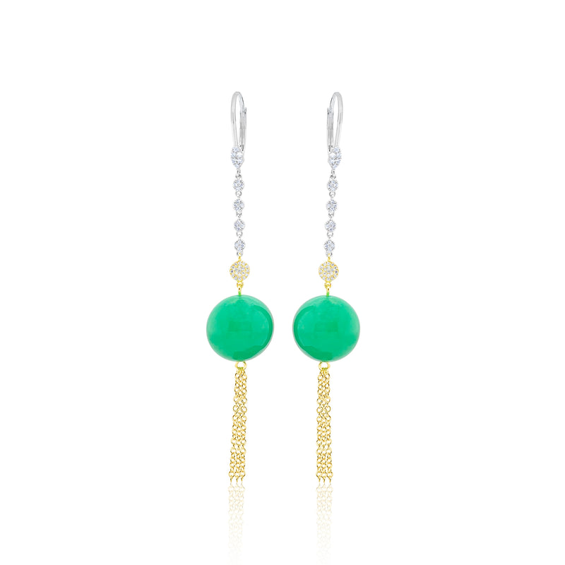 Chrysoprase Fringe Earrings