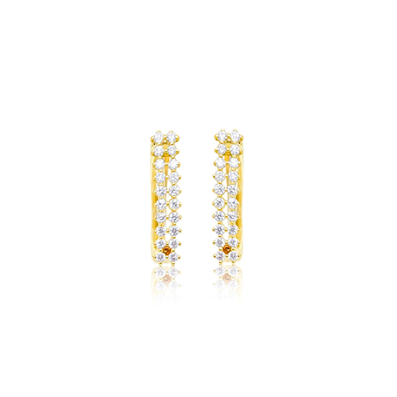 Yellow Gold Diamond Hoop
