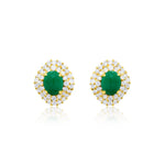 Emerald and Diamond Cocktail Earrings