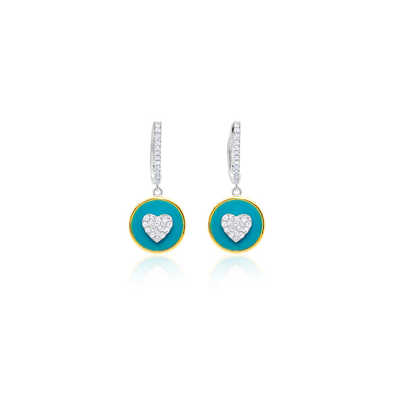 Turquoise Heart Earrings
