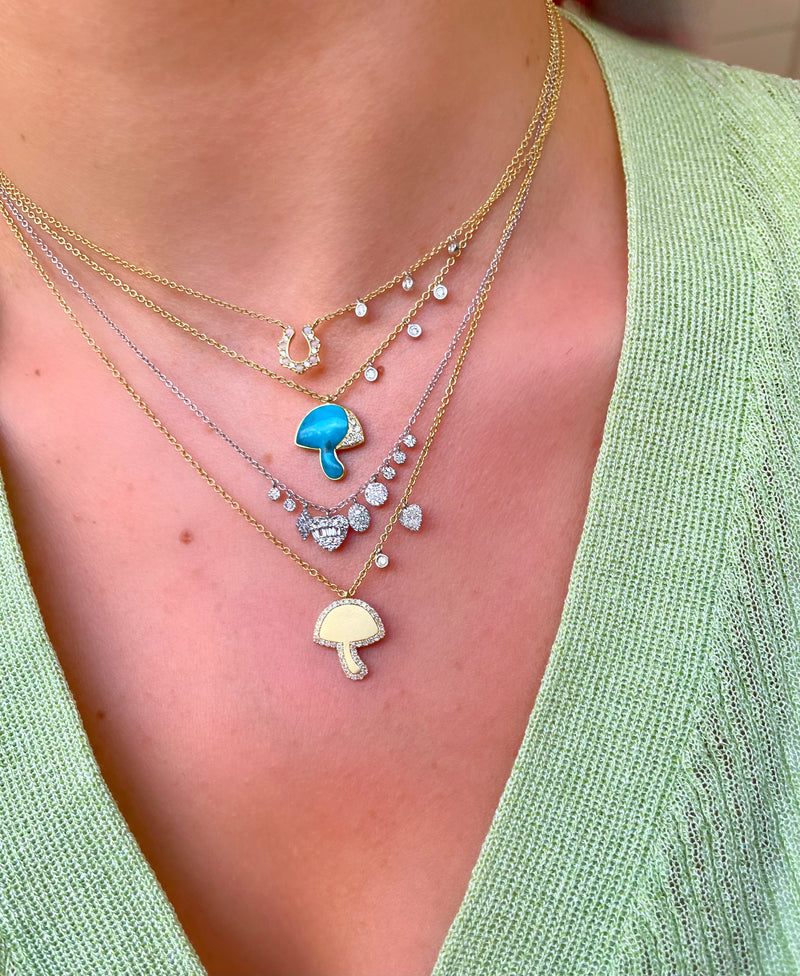 White Gold Illusion Heart Necklace- ONLINE EXCLUSIVE