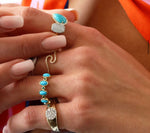 Wave Yellow Gold Diamond Ring