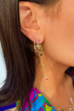 Yellow Gold Rainbow Drop Earrings IN STOCK READY TO SHIP
