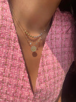 Yellow Gold Diamond Hearts Necklace IN STOCK READY TO SHIP