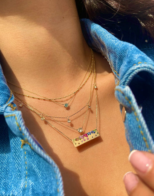 Dainty Blue Topaz Bezel Necklace *ONLINE EXCLUSIVE*
