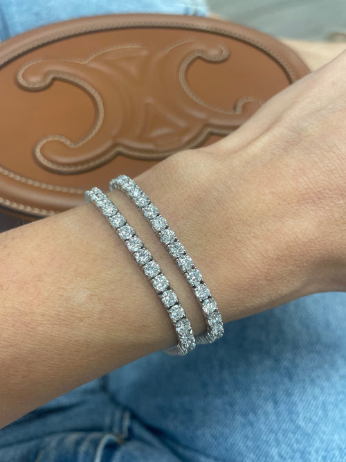 LAB GROWN Classic Diamond Tennis Bracelet 6.6 cts