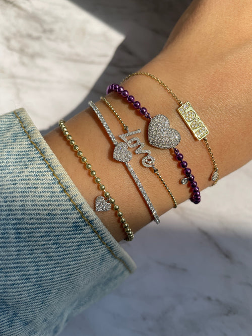 Heart Half Bangle