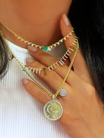 Watermelon Tourmaline Fringe Necklace