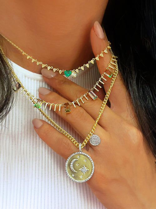 Watermelon Tourmaline Fringe Necklace