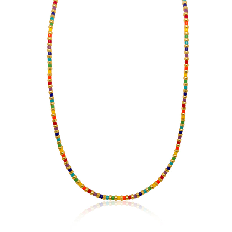 Rainbow Microseed Necklace