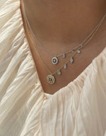 White Gold Antique Inspired Layering Necklace-ONLINE EXCLUSIVE