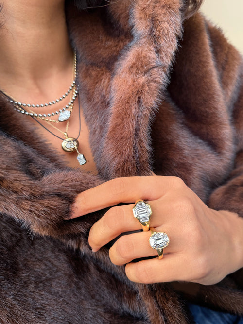 4ct Emerald Cut Lab Grown Diamond Ring