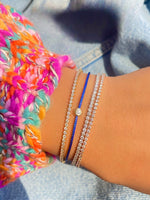 Yellow Gold and Blue Parachute Layering Bracelet