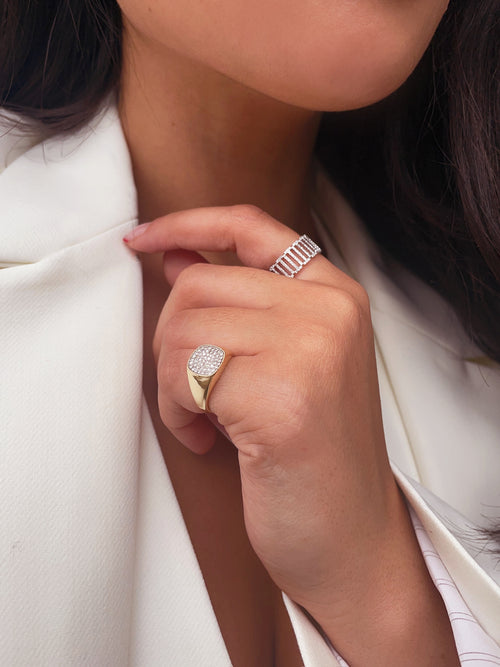 White Gold Diamond Link Ring ONLINE EXCLUSIVE