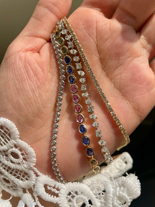 White Gold Bezel Set Tennis Bracelet ONLINE EXCLUSIVE