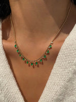 Ball Chain Alternating Emerald and Diamond Necklace ONLINE EXCLUSIVE