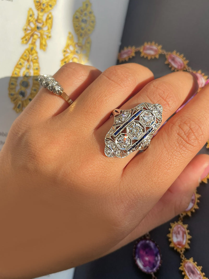 Antique Diamond Ring- Size 4.5