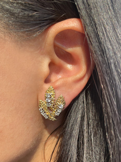 Vintage Leaf Cocktail Earrings