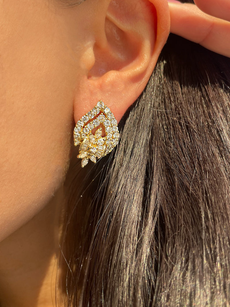 Cocktail Vintage Diamond Earrings