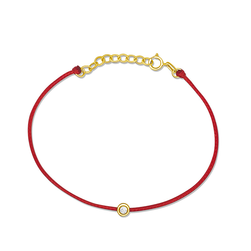 Yellow Gold and Red Parachute Layering Bracelet