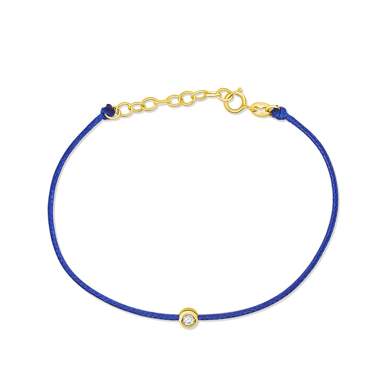 Yellow Gold and Blue Parachute Layering Bracelet