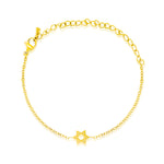 Dainty Gold Plated Jewish Star of David Bracelet