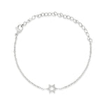 Silver Jewish Star of David Bracelet